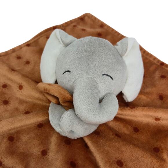 Gerber Modern Moments Elephant Polka Dot Lovey Security Baby Blanket Plush - Picture 2 of 7